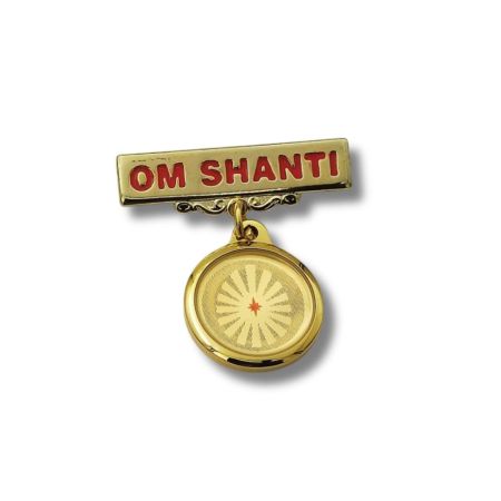 Badge 24K Gold Plated Shiv Baba & Laxmi Narayan – Double Sided (28MM)