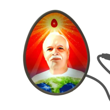 Brahma Baba Photo Oval Trans-light – Illuminate Your Meditation Space