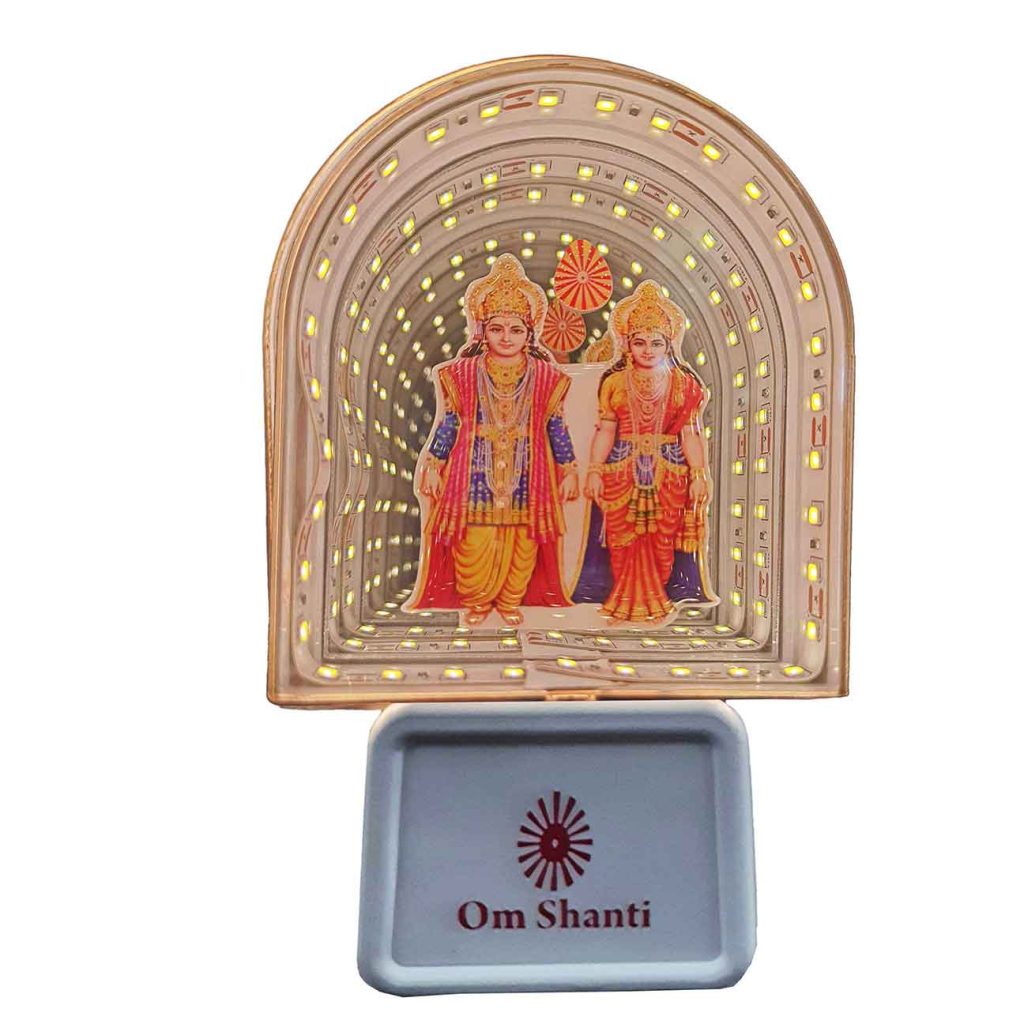 🌟 3D LED Light Laxmi Naryan  – Illuminate Your Meditation Space 🌟